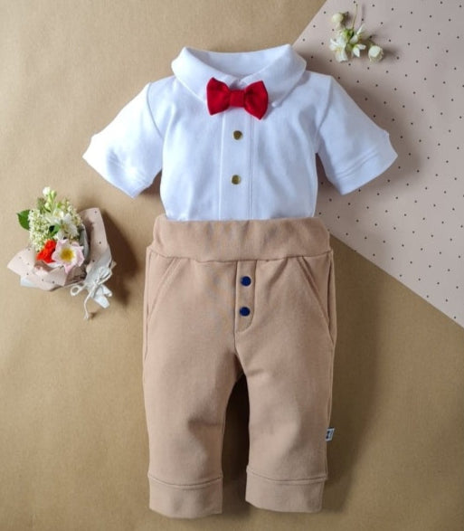 Short sleeve bodysuit - shirt Little Gentleman