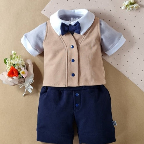Little gentleman short sleeve bodysuit