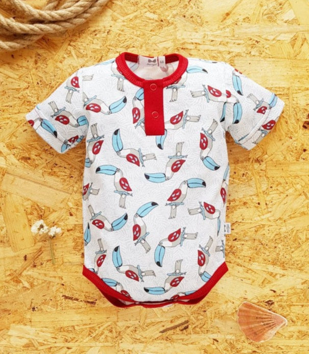 Parrot short sleeve bodysuit