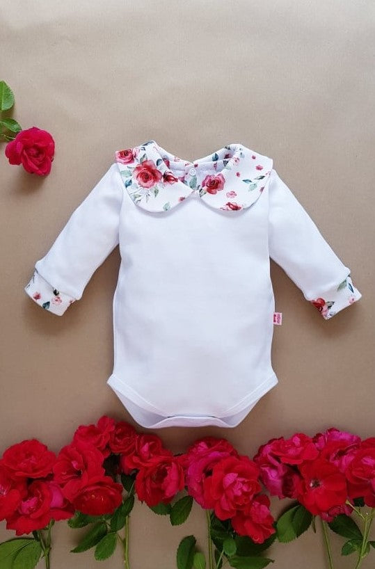 Mona rose long sleeve bodysuit