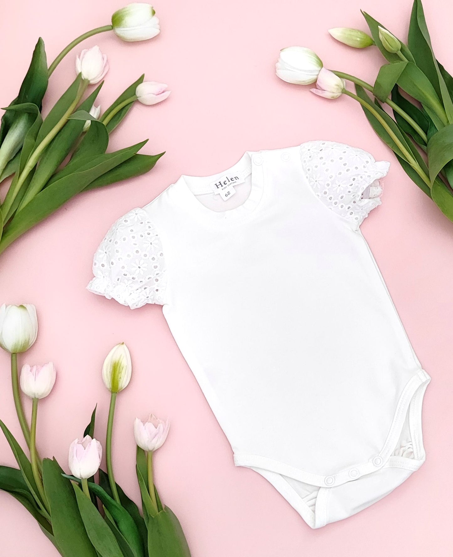 Short laced sleeve bodysuit