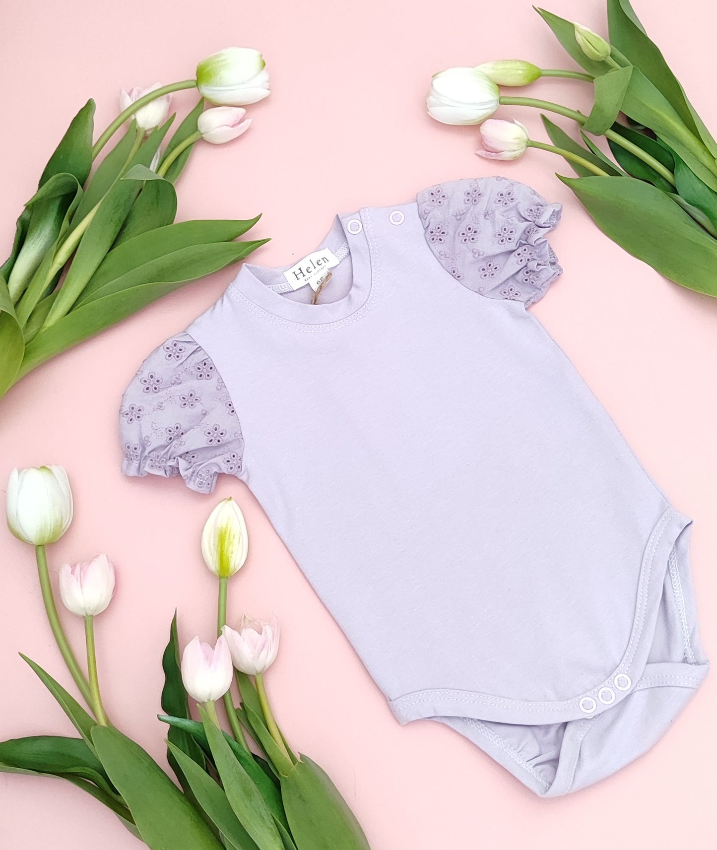 Short laced sleeve bodysuit