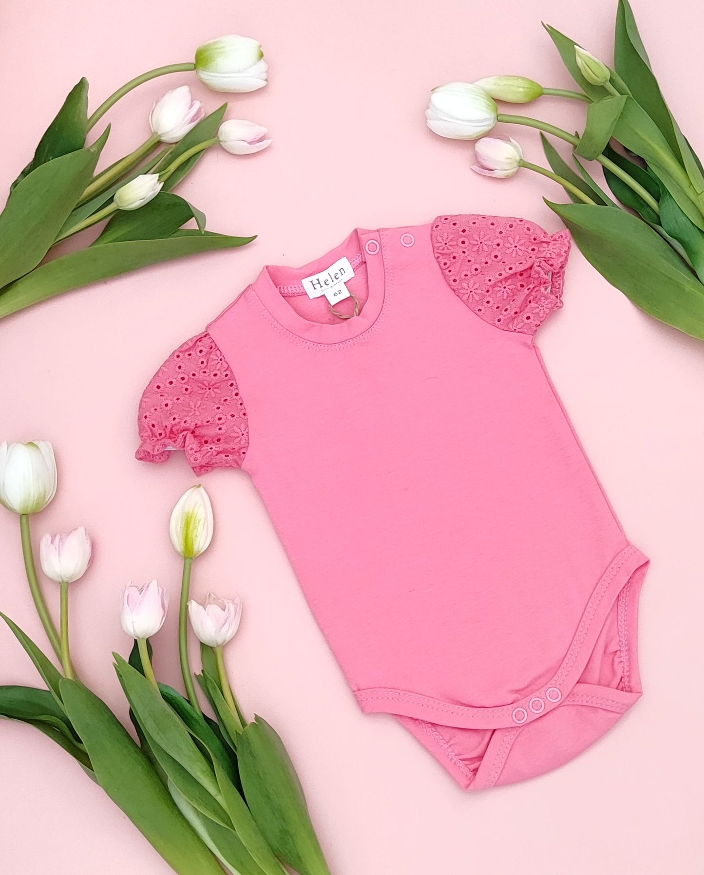 Short laced sleeve bodysuit
