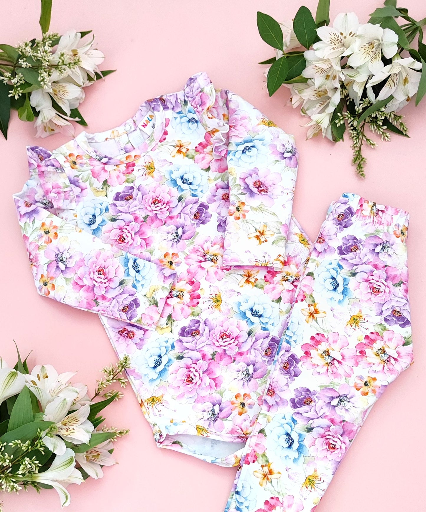 Flower power 2pcs set with bodysuit