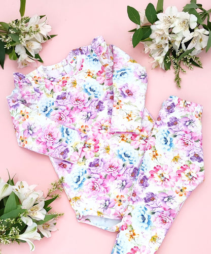 Flower power 2pcs set with bodysuit