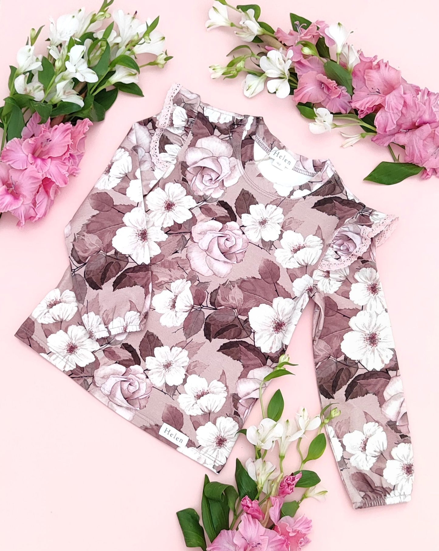 Rosybrown flowers top