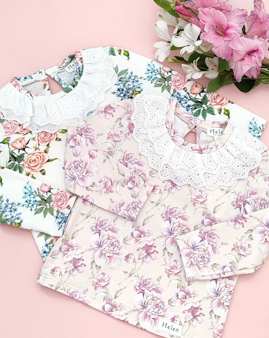 Flora long sleeve tops