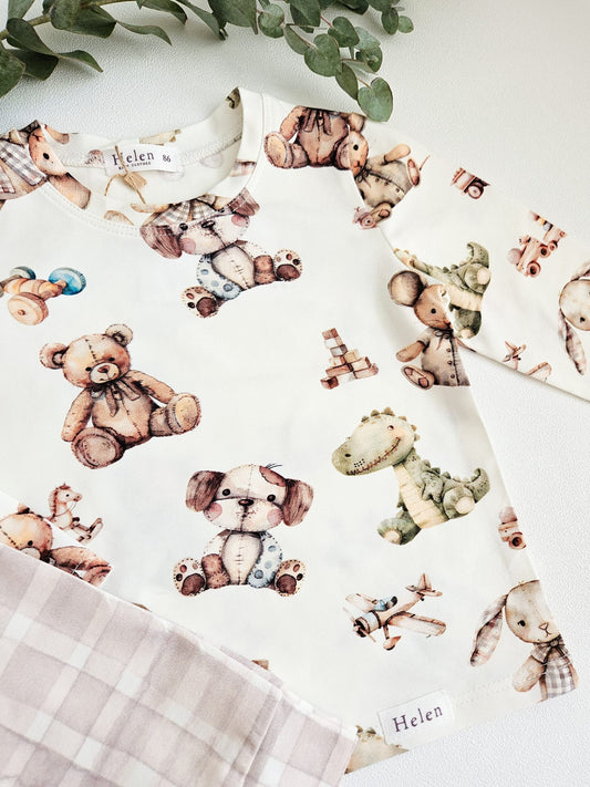 Retro pyjama set - long sleeve