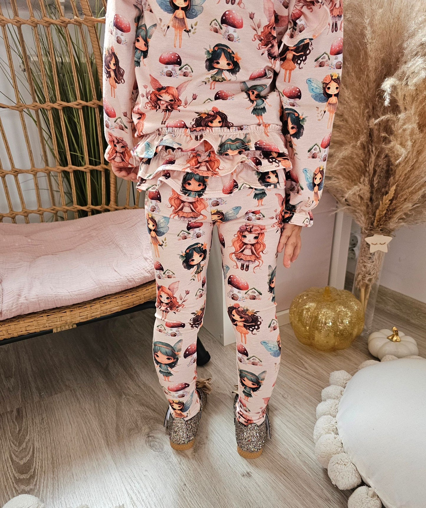 Fairyland slim fit printed leggings