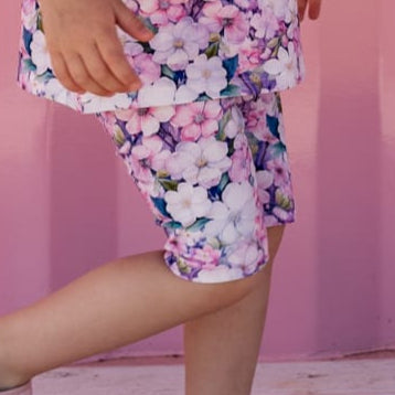Little bow printed cycling shorts