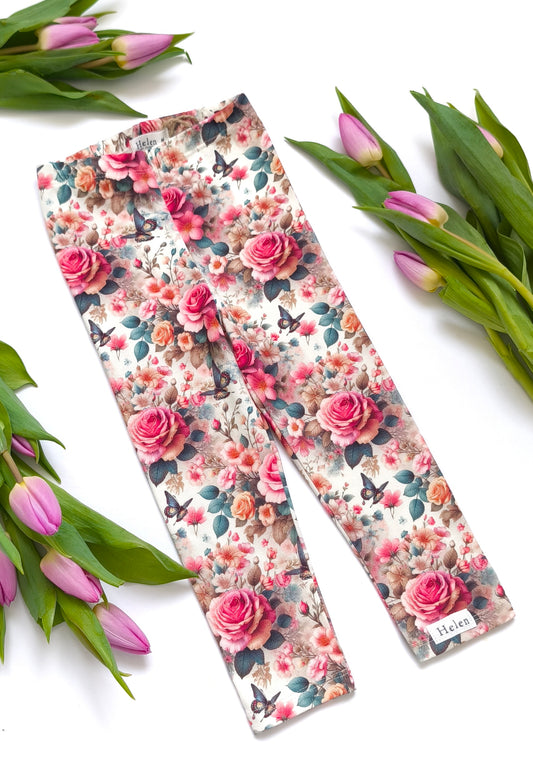 Red roses leggings
