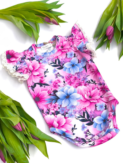 Amaranth garden bodysuit