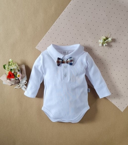 Long sleeve polo bodysuit Little Gentleman