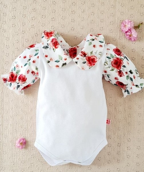 Mona rose short sleeve bodysuit