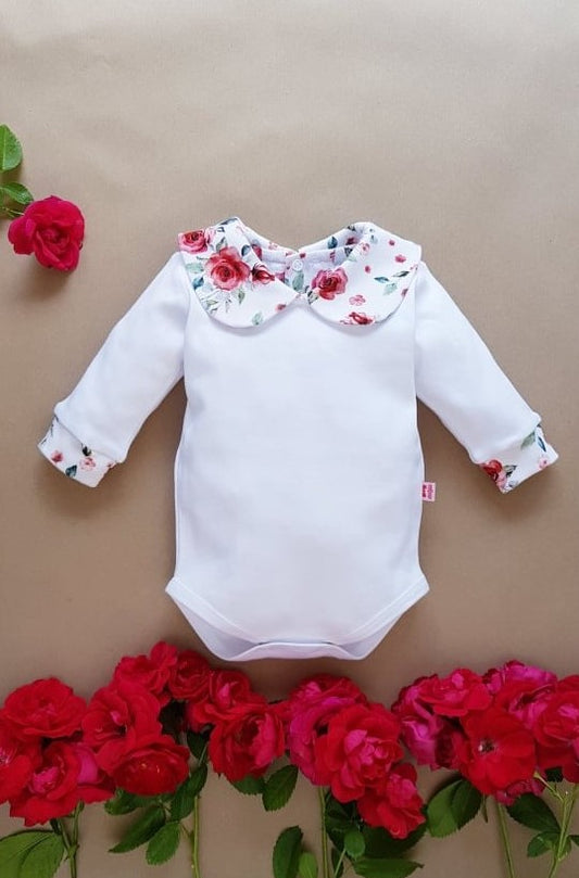 Mona rose long sleeve bodysuit