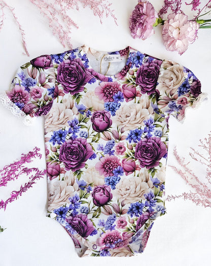 Royal Garden short sleeve bodysuit