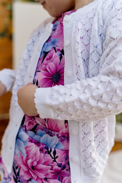 Openwork cardigan