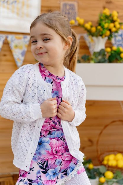Openwork cardigan
