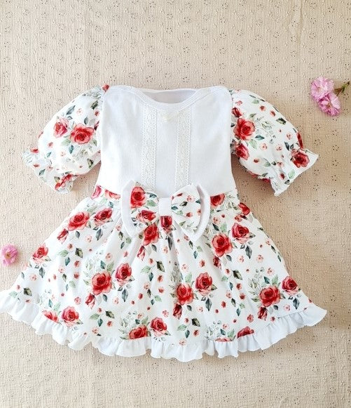Mona rose short sleeve dress